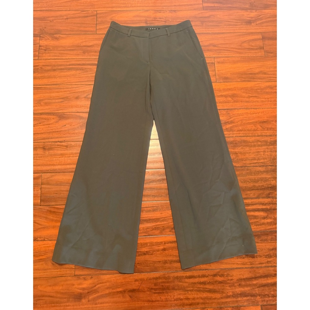 Theory Womens Size 8 Wide Leg Trousers Wool Blend Made in USA
